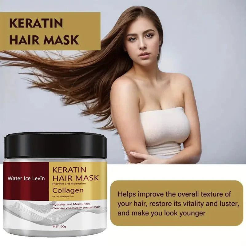 masque cheveux long effet de face